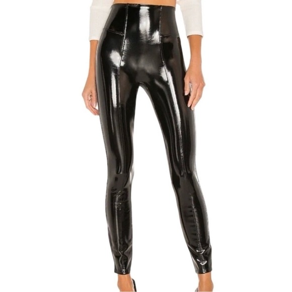 SPANX Pants - SPANX Faux Patent Leather High Waisted Leggings